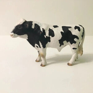 2007 Schleich Holstein Bull  Cow Dairy Farm Figure Black and White